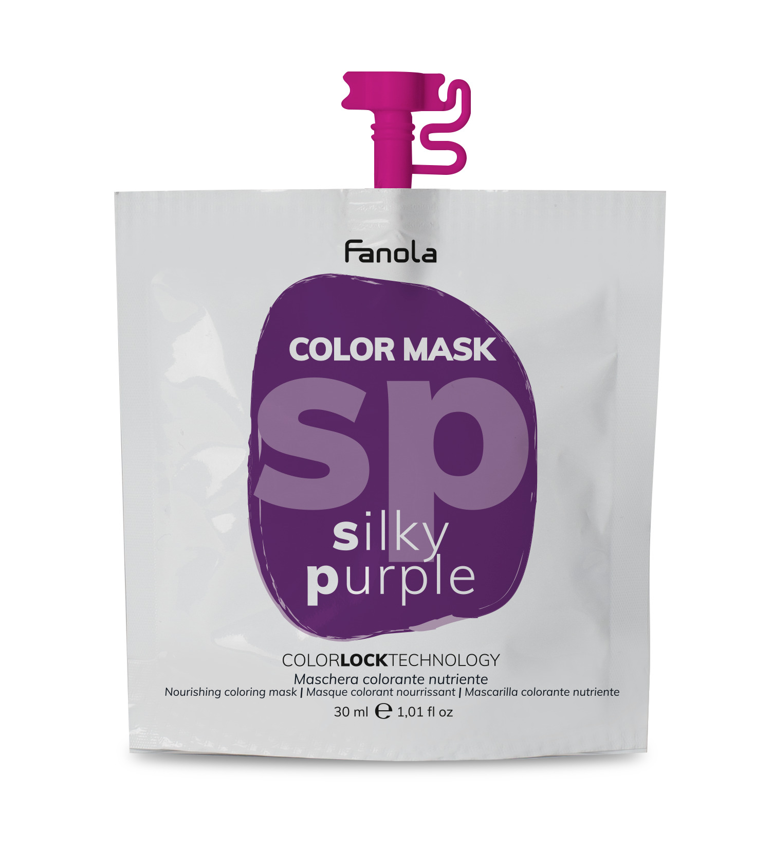 Fanola Color Mask Purple — увлажняющая тонирующая маска для волос, 30 мл